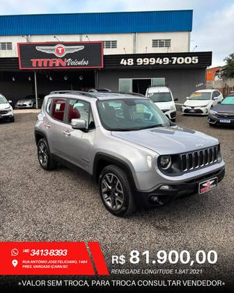 JEEP RENEGADE 1.8 16V FLEX LONGITUDE 4P AUTOMÁTICO JEEP RENEGADE 1.8 16V FLEX LONGITUDE 4P AUTOMÁTICO
